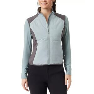 Bass Outdoor Women's Hybrid Sleeveless Side-Panel Vest, Silver Blue Forged Iron